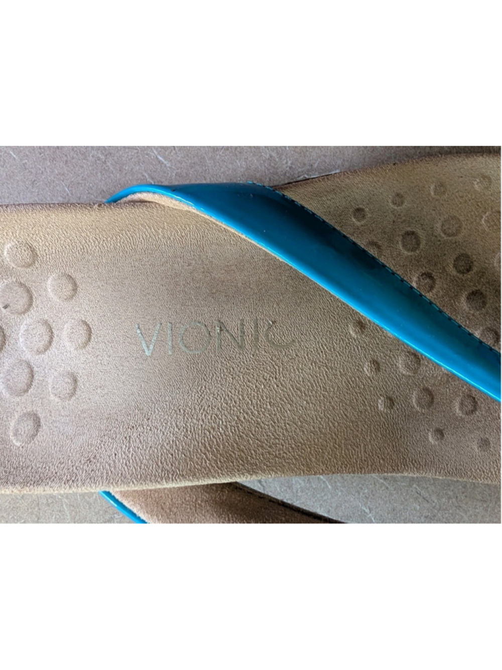 Vionic Bella Women's Teal Bow Thong Sandals Size 9 Comfort - Picture 4 of 6